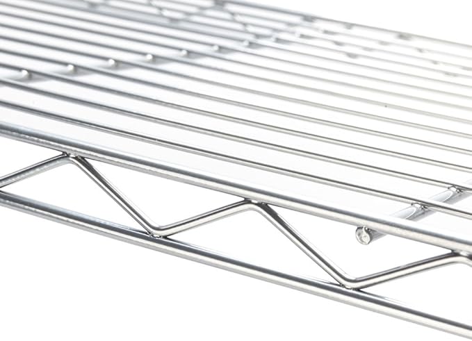 4 Tier Adjustable Storage Shelf Metal Storage Rack Wire Shelving Unit Storage Shelves for Pantry Closet Kitchen Laundry Bathroom (Silver17-4-Tier)