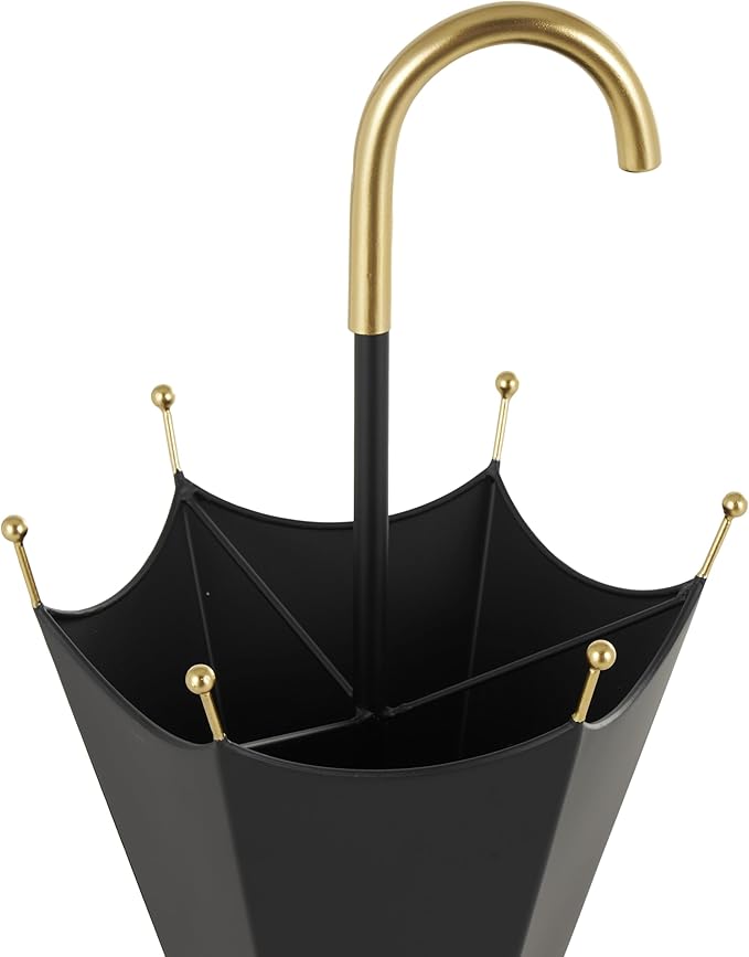 Deco 79 Umbrella Stand, 11" x 10" x 28", Black-NeatNest