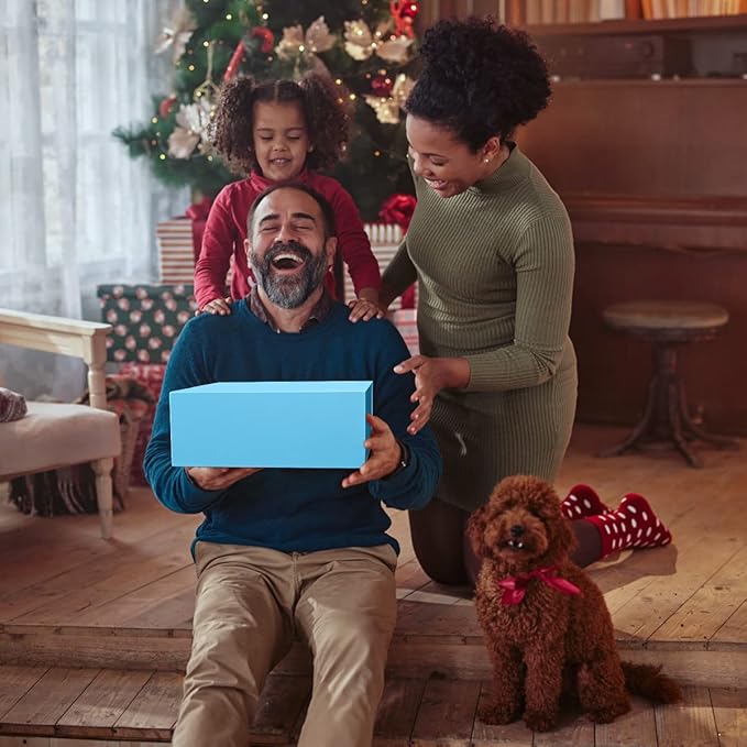 Blue Gift Box 12" x 6" x 4" with Magnetic Closure Lid Gifts Boxe for Presents,Bridesmaid Gifts Boxes,Cute Box,Birthday Gift Boxe,Luxury for Gifts Packaging, Magnetic Gift Boxes for Wrapping Gifts (Blue)-NeatNest