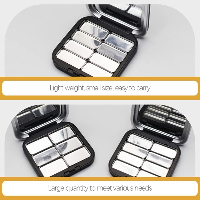 Beaupretty 2pcs Empty Lipstick Palette DIY Lipstick Lip Balm Blusher Containers Refillable Makeup Eyeshadow Storage Case Box with Mirror-NeatNest