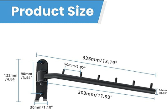 Clothing Racks for Hanging Clothes, Garment Racks Wall Mounted Clothes Bar-Hanger Holder Hooks Heavy Duty Folding Drying Rack Space Saving Clothing Hanging System Closet Storage Organizer-NeatNest