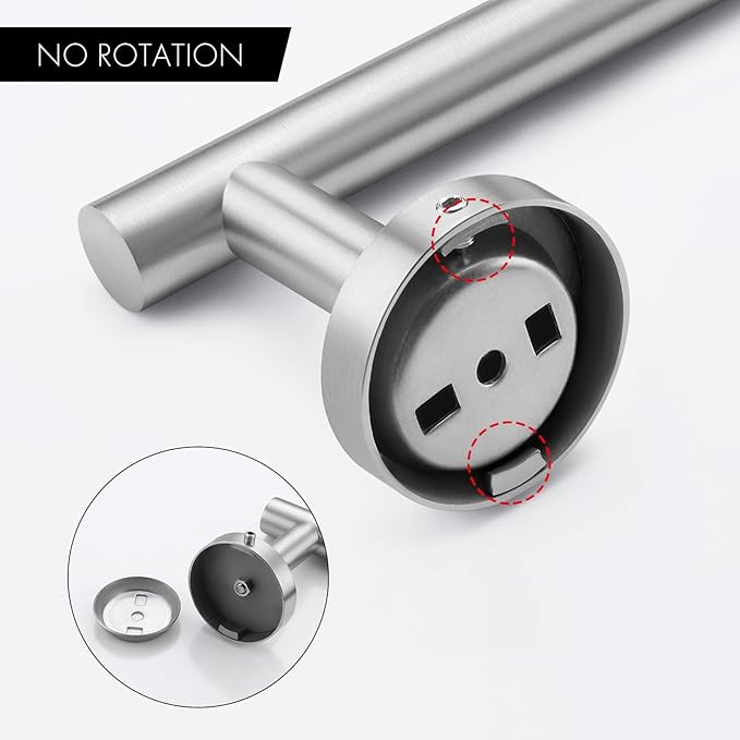 KES 17.3-Inch Towel Bar for Bathroom, Hand Towel Holder, Bathroom Towel Rack Wall Mount SUS304 Stainless Steel Brushed Finish, Total Length 19.7 Inch, A2000S50B-2
