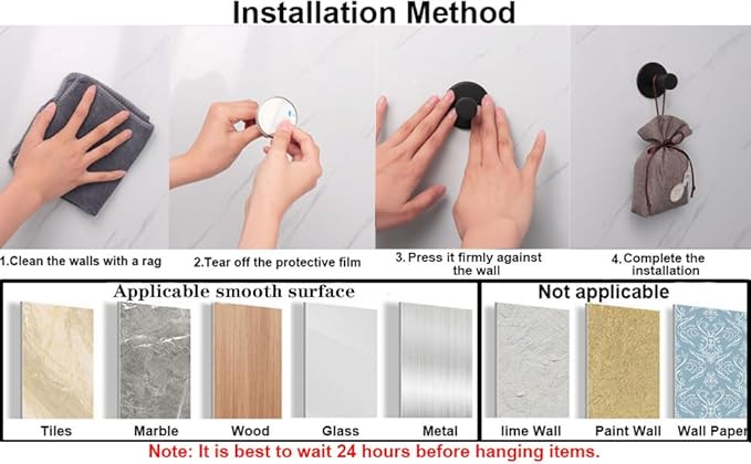 Bath Towel Hooks, 6 Pack Self Adhesive Coat Hooks, Sturdy No Drilling Robe Hook, SUS 304 Stainless Steel Heavy Duty, Wall Hooks for Bathroom Bedroom Kitchen (2 in, Brushed)