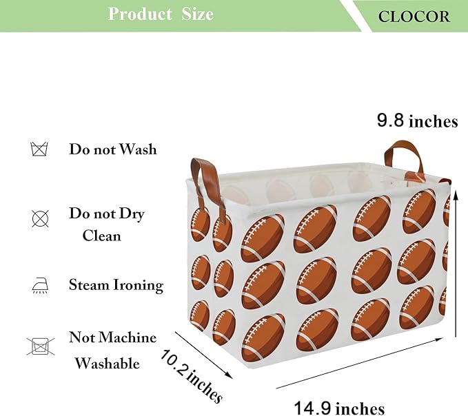 CLOCOR Rectangular Storage Basket, Storage Bin, Gift Basket, Room Decor(Rugby)-NeatNest