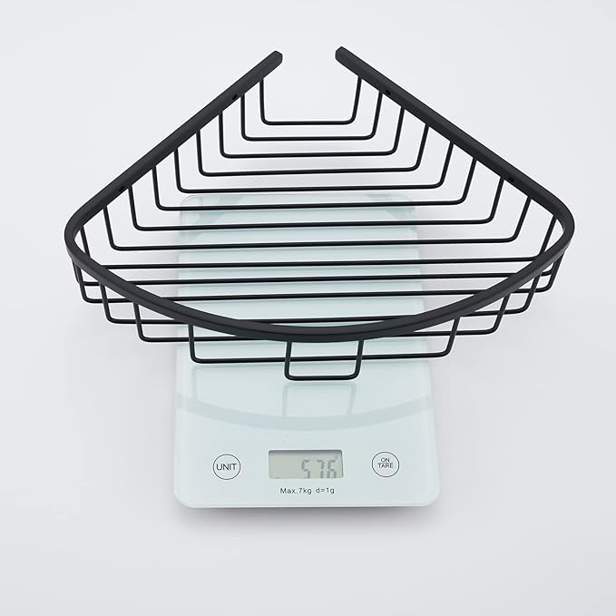 Bathroom Corner Shower Caddy Organizer, Corner-Hollow Design, SUS304 Stainless Steel Heavy Duty Rust-Proof Bathroom Shelf Organizer Holder, Wall Mounted Storage Rack, Matte Black