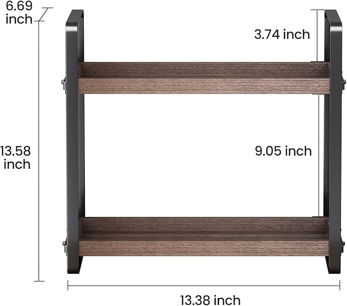 Bathroom Counter Organizer,Bathroom Countertop Organizer,Counter Shelf,Countertop Storage,Organization and Storage,Makeup Shelf,Sink Caddy(Brown 2 Tier)-NeatNest