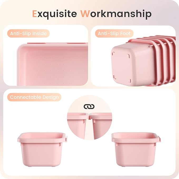 A-LuGei 【𝟰𝟮𝗣𝗖𝗦】【Pink】 Tool Box Organizer Tray Divider Set, Desk Drawer Organizer, Garage Organization and Storage Toolbox Accessories for Rolling Tool Chest Cart Cabinet Work Bench Small Parts-NeatNest