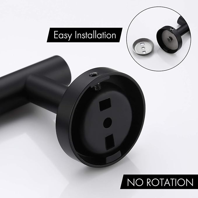 KES 21.3 Inches Matte Black Towel Bar for Bathroom Kitchen Hand Towel Holder Dish Cloths Hanger Towel Rack SUS304 Stainless Steel RUSTPROOF Wall Mount, Total Length 23.6 Inch, A2000S60-BK