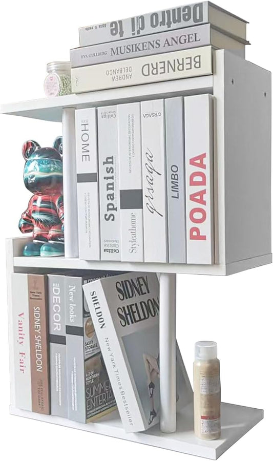 Desk Shelf for Top of Desk, Mini Cute Office Desk Desktop Storage Bookshelf White Versatility Organizers for Women, Kids-NeatNest