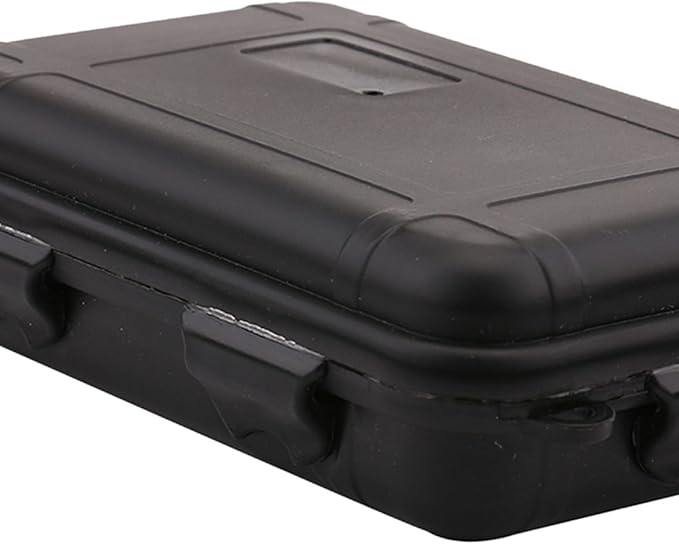 FILFEEL Outdoor Plastic Shockproof Box Airtight Survival Case Container Storage Carry Box Small (L-Black)-NeatNest
