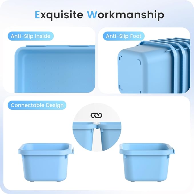 A-LuGei ใ๐ฎ๐ฎ๐ฃ๐๐ฆใ Plastic Sky Blue Desk Drawer Organizer, Bathroom Organizers and Storage, Makeup Organizer, Organization and Storage Bin Container for Vanity Office Utensils Tool Pantry Cosmetic-NeatNest