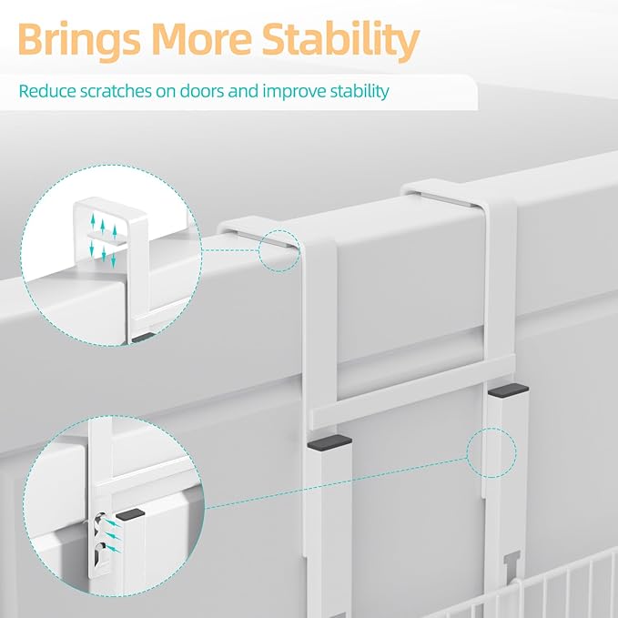 10-Tier Over the Door Pantry Organizer with Baskets Metal Over the Door Hanging Spice Rack, Over Door Organizer and Storage, Spice Rack Door Hanger Organizer for Home & Kitchen Laundry Bathroom, White
