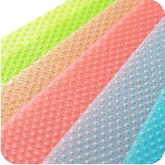 9 Pack Refrigerator Mats,Washable Fridge Mats Liners Easy to Clear Fridge Pads Mat Shelves Drawer Table Mats Refrigerator Liners for Shelves,3Red/3Green/3Blue-NeatNest