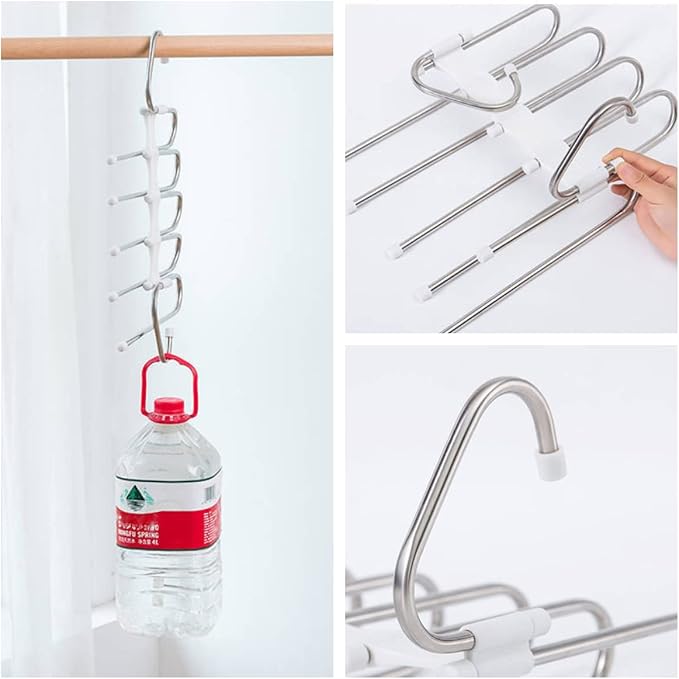 Kalimdor Pants Hangers 2 Pack Space Saving Metal Closet Organizer,Clothes Pants Hangers,Anti-Slip Design,Closet Organizers and Storage for Pants Jeans Skirts Scarf Legging-NeatNest