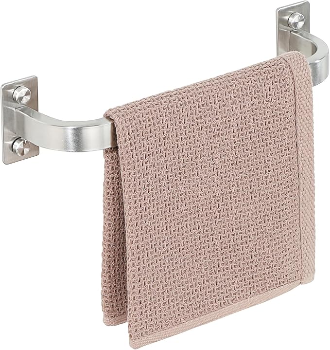 Bathroom Towel Bar, 10 inch Towel Racks for Bathroom Wall Mounted, SUS304 Stainless Steel Heavy Duty Towel Holder Bathroom Accessories Modern Home Decor, Brushed Finished