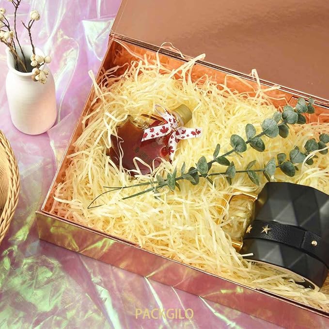 1Pcs 13x9x4 Inches Rose Gold Gift Boxes with Lids for Presents Magnetic gift box large Gift Box for Bridesmaid Proposal,Groomsman (Glossy Rose Gold)-NeatNest