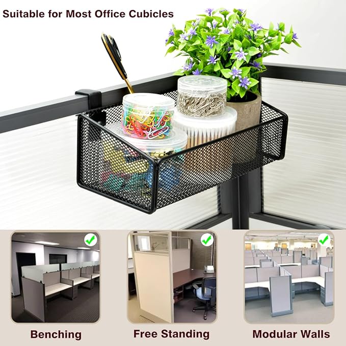Bedside Shelf Bunk Bed Organizer Shelf Hanging Storage Metal Basket Phone Holder for Bedroom,Dorm,Office - Easy Use for Both Adult and Kids (Black)-NeatNest