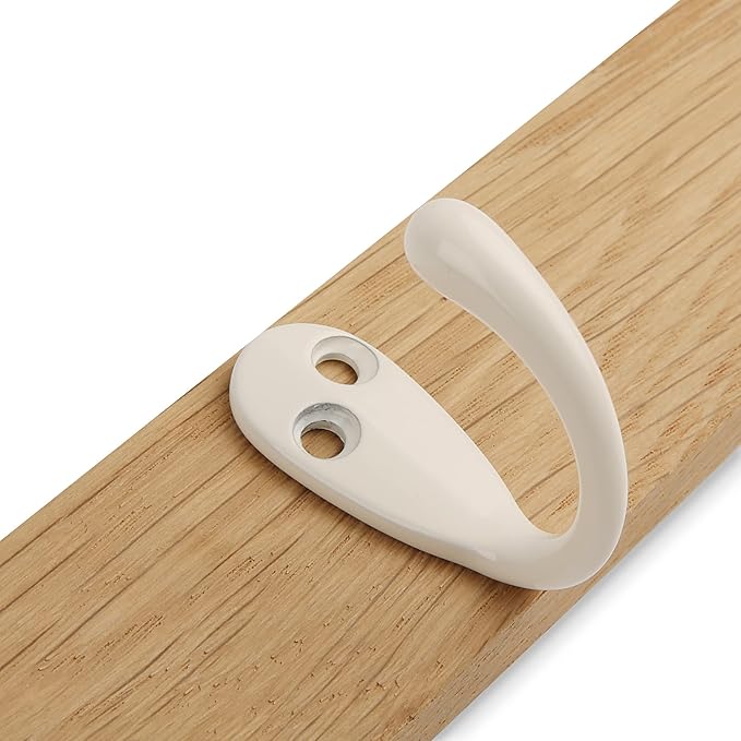 HASWARE 6 PCS Coat Hook, Wall Mounted Hooks Coat Hooks Robe Hooks Hangers Heavy Duty with 12 Pieces Screws for Bedroom Bathroom Kitchen Door Wall (White)