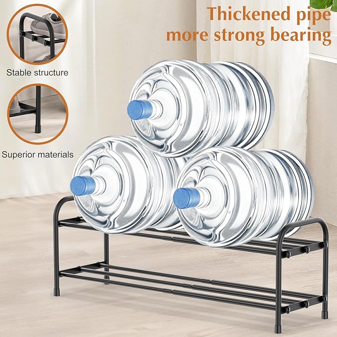 INSMART 2-Tier Expandable Shoe Rack:Stackable and Adjustable Shoes Organizer Storage Shelf, Sturdy and Durable Metal Structure Free Standing Shoe Rack for Closet Entryway Doorway-NeatNest