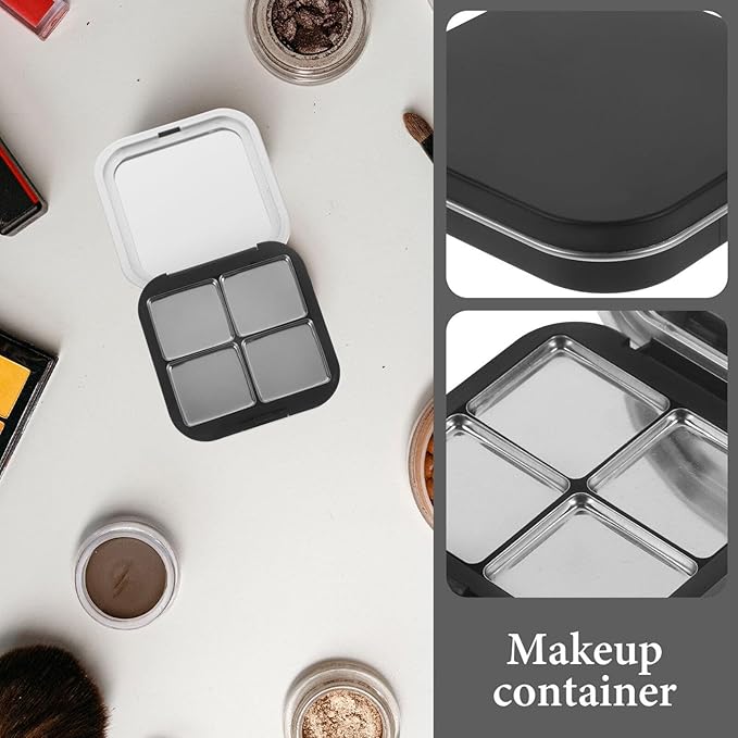 Beaupretty Empty Lipstick Palette Magnetic Eyeshadow Palette Makeup Foundation Blush Container with Mirror for Women Girls Black-NeatNest