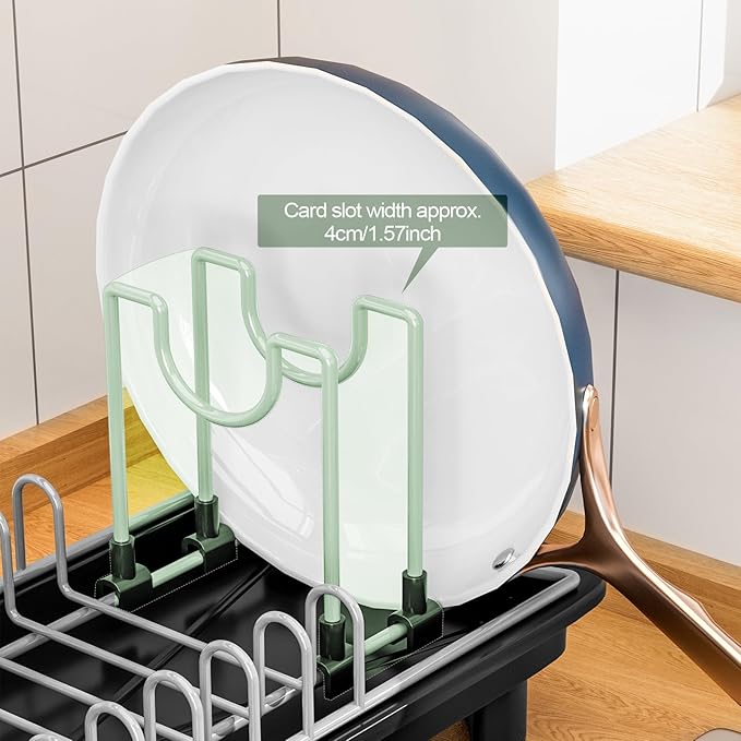 Compact Dish Drying Rack with Utensil Holder – Small Countertop Dish Drainer with 360° Rotating Drain Spout, Stainless Steel Dish Rack for Kitchen Sink, Space-Saving Design for Small Kitchen-NeatNest