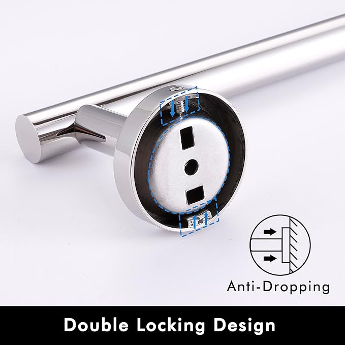KES 9.6 Inches Hand Towel Bar Bathroom Towel Holder Kitchen Dish Cloths Hanger SUS304 Stainless Steel RUSTPROOF Wall Mount Polished Steel, Total Length 12 Inch, A2000S30