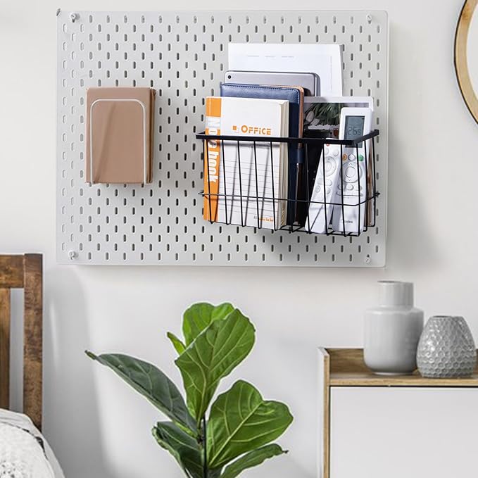 dedoot Magnetic Holder Locker 11"x 3.9"x 5.9" Strong Magnetic Black Mesh Holder Magnetic Basket Organizer Shelf Rack for Whiteboard,Fridge, Sponge, Recipe, Beverage,Refrigerator,Office File Foil-NeatNest