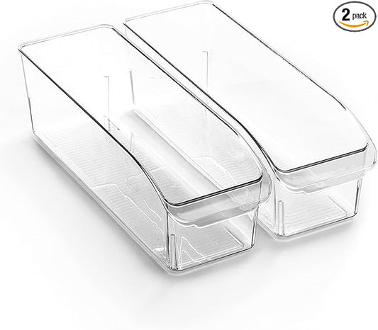 BINO | Plastic Storage Bins, Small | THE CURVE COLLECTION | Multi-Use Organizer Bins | Storage Containers Kitchen, Pantry and Home Organization | Fridge Organizers | Pantry Organization and Storage-NeatNest