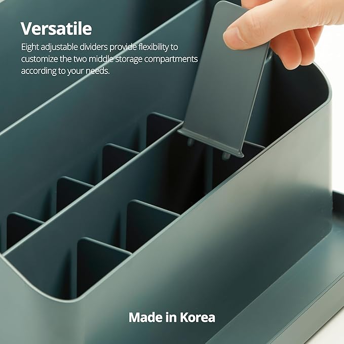 BLUE GINKGO Desk Organizer – Korean-Made Office Storage for Pens, Notes, Mail, and Supplies (Green)-NeatNest