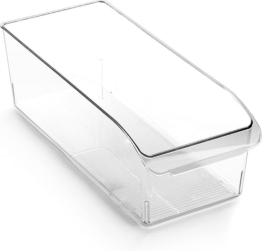 BINO | Plastic Storage Bins, Large | THE CURVE COLLECTION | Multi-Use Fridge / Freezer Organizer | Built-In Handle | BPA-Free | Pantry and Home Organization-NeatNest