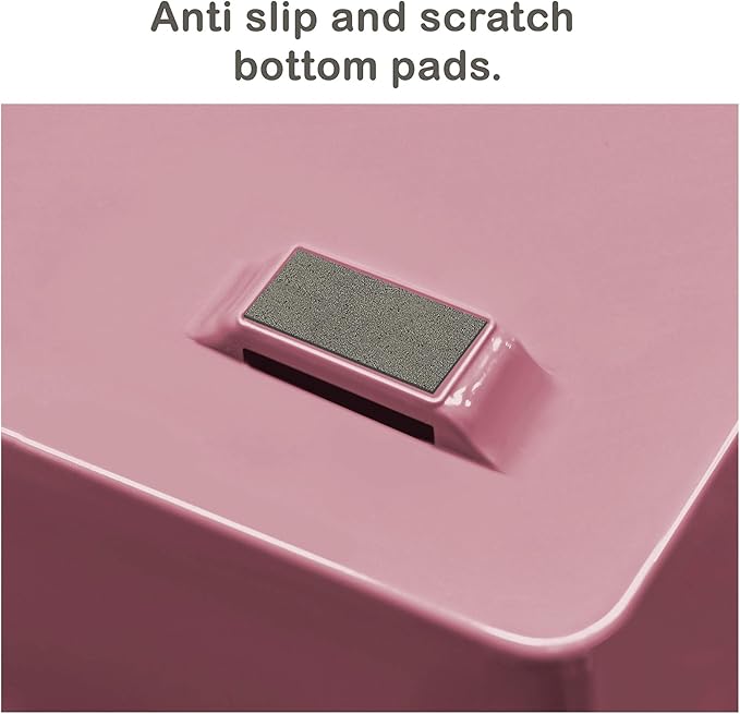 Acrimet Facility 2 Tier Letter Tray, Side Load, Letter Size/A4, Desktop File Organizer, Plastic (Solid Pink Color)-NeatNest