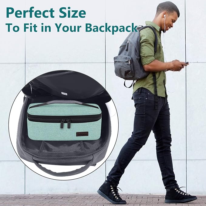 Gloppie Little Lunch Bag Small Insulated Lunch Box for Women Kids Lunchbox Mini Lunchbag Portable Cooler Bags Petty Lunch Pail Reusable Snack Container, Green-NeatNest