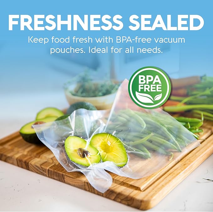 Avid Armor Chamber Vacuum Sealer Bags – Heavy Duty, BPA-Free, Pre-Cut Chamber Vacuum Bags for Food Preservation, Freezer Storage, Sous Vide and more, 250/Pack (6x10) – Multi-Use Vacuum Bags