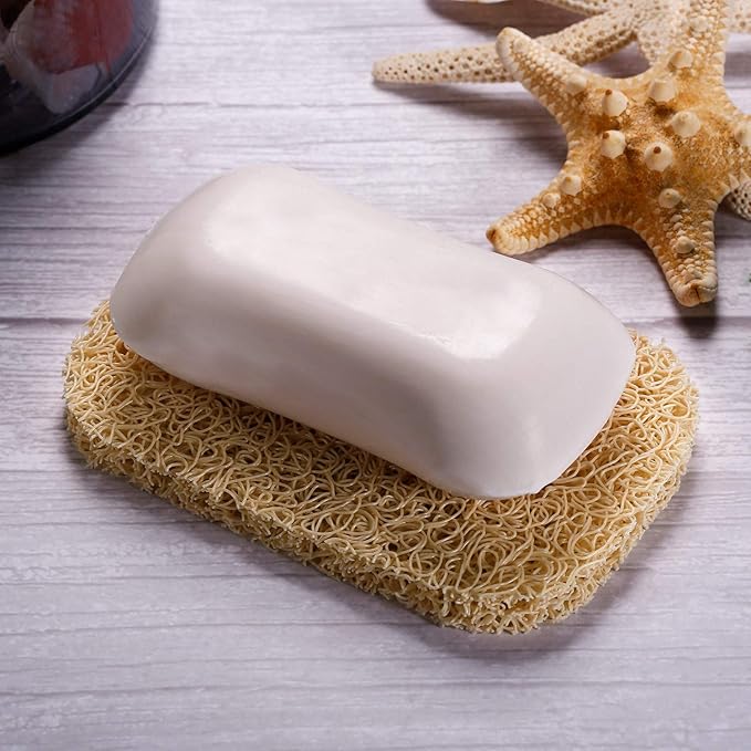 Bar Soap Dish Holder for Shower Bathroom Stainless Steel Rust Proof Self Draining with Beige Soap Saver Pad-NeatNest