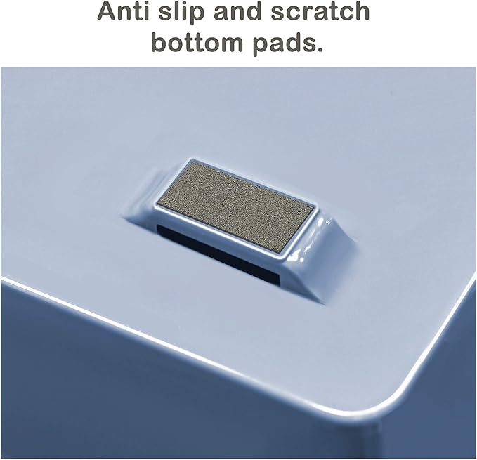 Acrimet Facility 4 Tier Letter Tray, Side Load, Letter Size/A4, Desktop File Organizer, Plastic (Solid Blue)-NeatNest