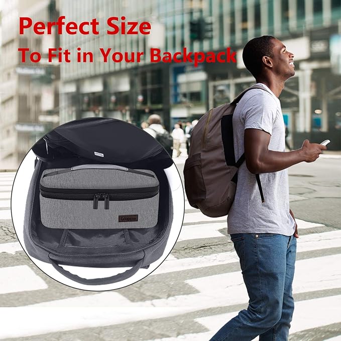 Gloppie Small Lunch Bag, Mini Lunch Box for Adults & Kids - CPC Certified, Food-Grade Lining | Portable Cooler for Work, School, Travel, (Grey)-NeatNest