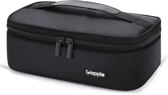 Gloppie Small Lunch Bag for Adults & Kids - Compact Insulated Lunch Box, Durable & Food-Grade Lining | Portable Cooler for Work, School, Travel (Black)-NeatNest