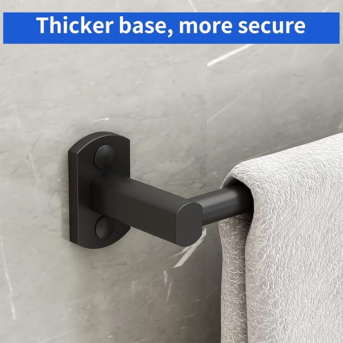 Bathroom Towel Bar for Wall Mount-Towel Rods for Bathroom-20 Inch Black Towel Holder Bath Towel Hanger