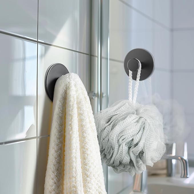 10-Pack Adhesive Wall Hook for Coat and Towel: Extra Sticky 12 LB (Max), Stainless Coat Rack Door Holder Hanger, White Heavy Duty