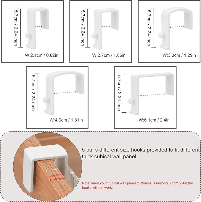 Acrylic Hanging Bedside Shelf - Multiple Purpose Bedside Caddy For Bed/Bunk Bed,Cubical Wall Shelf Storage Organizer File Holder For Home Office(Clear)