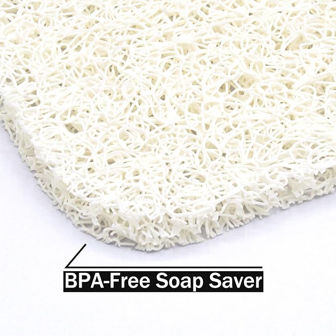 Bar Soap Dish Holder for Shower Bathroom Stainless Steel Rust Proof Self Draining with White Soap Saver Pad-NeatNest