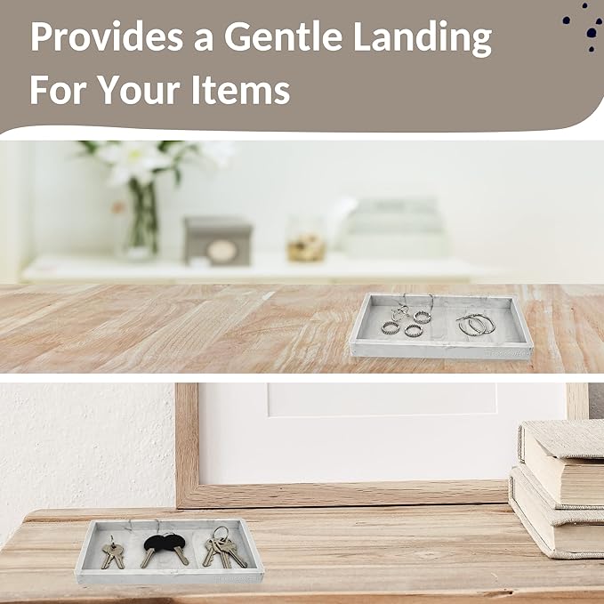 Countertop and Vanity Tray - 2 PC Small 7.7" Silicone Bathroom Trays, Kitchen Soap Tray, Dish Sponge Soap Holder Kitchen Sink Organizer Caddy, Bathroom Counter Trays for Lotion Dispenser-NeatNest