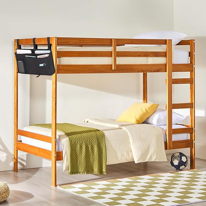 Bedside Caddy Storage Organizer Bunk Bed Oranizer Hanging Storage Bag for Crib Hospital Beds Dorm Rooms with 8 pockets (Grey)-NeatNest