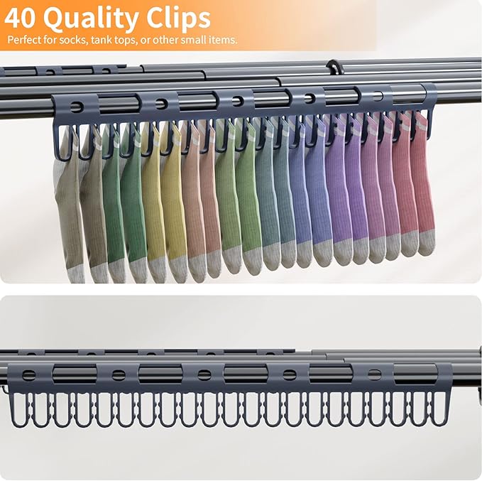 Clothes Drying Rack Household Indoor, Foldable Drying Rack Clothing for Laundry - 40" x 28.8" x 14.2", Space Saving Indoor&Outdoor, Black-1pack
