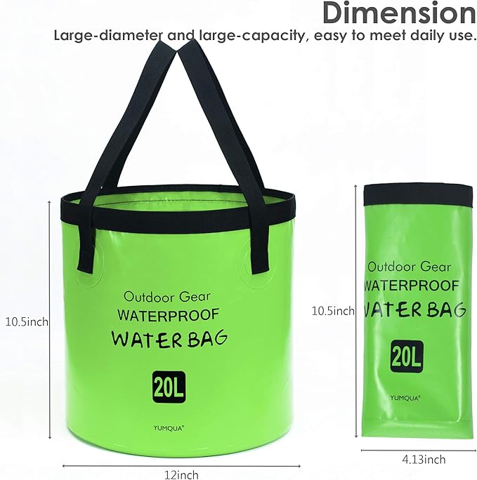 Collapsible Bucket 5 Gallon, Multifunctional Portable Folding Bucket Water Container Wash Basin for Camping Fishing Hiking Traveling Backpacking Outdoor Survival Gardening Car Washing-NeatNest
