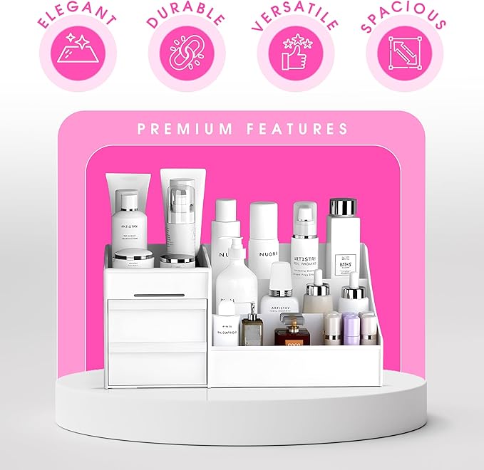 Make Up Organizers For Vanity, Skin Care Organizer, Make Up Organizers For Counter, Countertop Makeup Organizers, Bathroom Vanity Organizer, Makeup Storage Organizer-NeatNest
