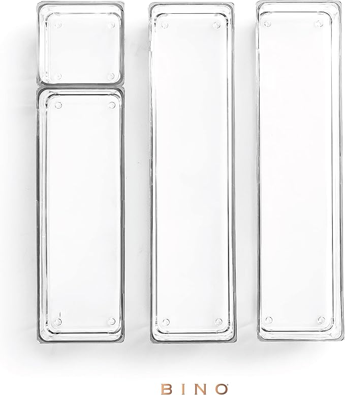 Bino 4-Piece Drawer Bin Set | THE MODULAR | Bathroom & Desk Drawer Organizer Bins - Large-NeatNest