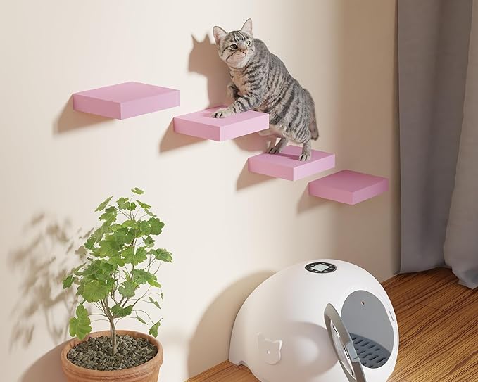 Floating Shelves for Wall – Solid Wood Square Design Wall Shelf with Hidden Brackets, Space Saving Storage & Decorative Display Shelf for Bathroom, Bedroom, Living Room & Kitchen