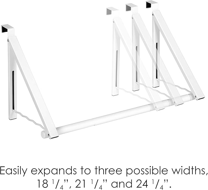 HOLDN’ STORAGE Over The Door Hanger Foldable - Over The Door Rack for Hanging Towels, Coats & Clothes - Over The Door Hanger Hooks for Bedroom, Washroom and Office.
