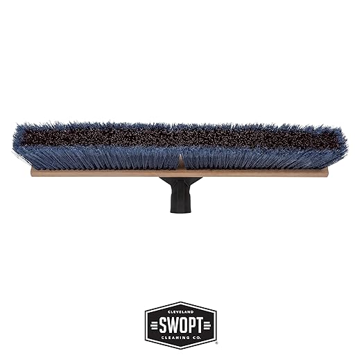 SWOPT 24” Premium Multi-Surface Push Broom Head — Indoor and Outdoor Push Broom — Cleaning Head Interchangeable with All SWOPT Cleaning Products for More Efficient Cleaning and Storage